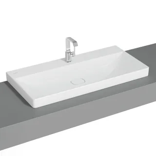 VitrA New Metropole Aufsatzwaschtisch wandgebunden rechteckig 100 x 47 cm,7529B403-0937 7529B403-0937