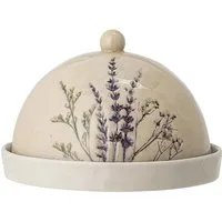 Bloomingville Butterdose Bea Butterglock, Ø15 cm, Steingut, Butterschale mit Deckel, für Butter oder Käse
