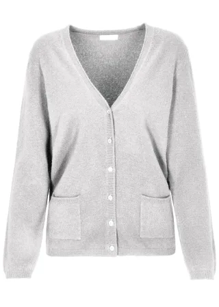 CLARINA - NOS Cardigan, V-Ausschnitt 246 stein - Gr. - 40
