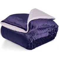 Wohndecke Kuscheldecke XL warm Sherpa, dicke Sofadecke, hochwertige Tagesdecke, Cozyor