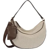 Gabor Hobo Sibylla (Set, 2-tlg., Die abnehmbare Anhängetasche ist ein funktionales Add-on), aus Canvas mit edlem Lederimitat, glänzende Metalldetails & Gurtband