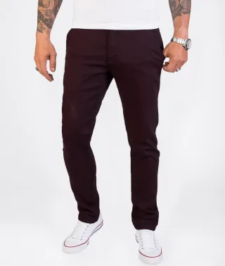 Rock Creek Stoffhose Weinrot