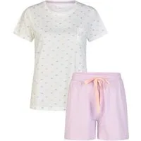 By Louise Shorty Sleep Chic (Set, 2 tlg., 2-teilig) Damen Pyjama Shorty Kurzarm Baumwolle Sommer