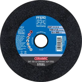 PFERD TOOLS Trennscheibe EHT gerade CERAMIC Speziallinie SGP STEEL für Stahl - 61315016