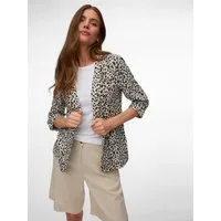 Vero Moda Kurzblazer VMJESMILO 3/4 LOOSE BLAZER WVN NOOS mit Leinen