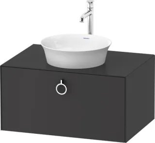 Duravit White Tulip Konsolenwaschtischunterbau wandhängend Graphit Seidenmatt 800x550x408 mm - WT498 WT4980058580010