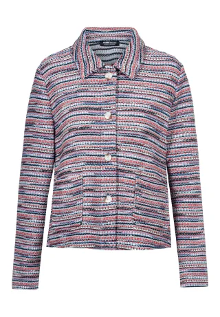 FRANK WALDER - Leichtjacke MY NEW LOVE mit aufgesetzten Taschen cranberry/ink/ecru - Gr. - 46