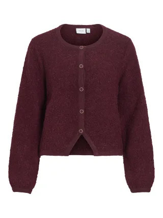 VILA - VIPIGGA O-NECK L/S KNIT JACKET NOOS Port Royale - Gr. - S