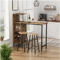 Vicco Bartisch Fyrk, Schwarz/Eiche rustikal/Eiche rustikal, 121.5 x 40 cm mit 2 Ho... (3-St)