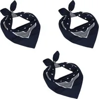 Betz Nickituch 3er Pack Bandana Kopftuch Halstuch klassischem Punktemuster 55 x 55cm, (3-St)