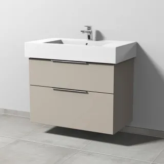 Sanipa 3way Waschtischunterbau zu Duravit Vero Waschtisch mit 2 Auszügen, Kaschmir-Matt UP7181U