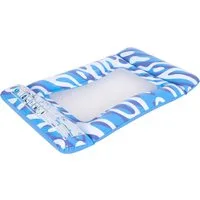 SunClub Badeinsel Poolmatratze Luftmatratze fürs Wasser mit Netzgewebe, (Packung, 1-St), 117x76x15 cm mit 3 Luftkammern