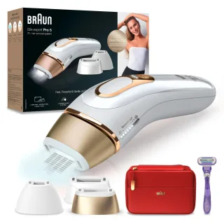 Braun Silk-expert Pro 5 PL5267 [inkl. 2x Körperaufsatz Präzisionsaufsatz] weiß/gold