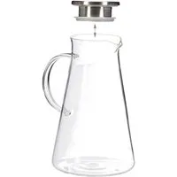 relaxdays Karaffe Glaskaraffe mit Deckel 1,8 Liter Wasserkrug