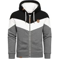 Amaci&Sons Kapuzenpullover ARDMORE Sweatjacke im Block-Design Herren Kapuzenpullover Pullover Hoodie Zipper Jacke