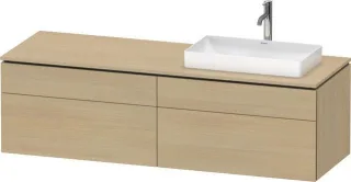 Duravit L-Cube Konsolenwaschtischunterbau wandhängend Mediterrane Eiche Matt 1620x550x482 mm - LC487 LC4871R71710000