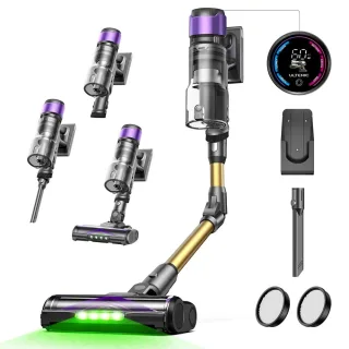 2 Pcs Ultenic U20 Cordless Stick Vacuum, 600W,55,000Pa Suction, 1.5L Dustbin, 60-Min Runtime, 65cm Bendable Wand, 7-Stag
