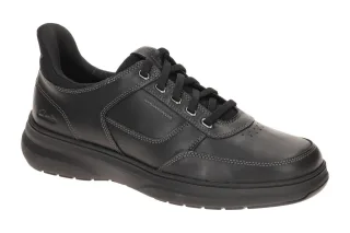 Clarks 26184415 7 MULLAN EASY Herren Slipper Schwarz Leder bequem