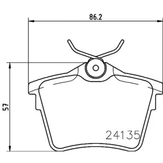 Hella Bremsbel?ge hinten Citroen C5 Peugeot 407 607