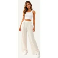 Worldclassca Stoffhose Worldclassca Musselin Stoff Hose Freizeit Sommer Leichte Musselinhose Neue Kollektion - Stilvolle und gemütliche Sommer Mode für Damen