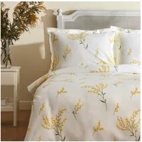 Karaca Bettwäsche Karaca Loretta 100% Baumwolle Doppelbett Piké Tagesdecke Set Gelb