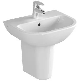 VitrA S20 Handwaschbecken 5500L003-0001 45x35,5cm, Überlauf/Hahnloch mittig, weiß