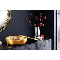 riess-ambiente Dekoschale ORIENT Ø40cm gold · Schmuck-Dose mit Deckel aus Aluminium (Einzelartikel, 1 St), rund · Hammerschlag-Design · handmade · Esszimmer · Wohnzimmer