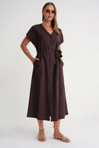 Shirtkleid mit Gürtel