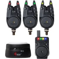Prologic elektronischer Bissanzeiger C-Series Alarm 2+1+1 3+1+1 Red Green Yellow Funk Bissanzeiger Set, (Spar-Set), sechs Lautstärke- Empfindlichkeitsstufen sowie sechs verschiedene Töne