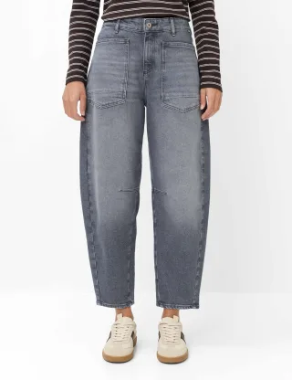 Brax Damen Jeans Style MEGAN S USED LIGHT GREY, denim hellgrau, Gr. 36L