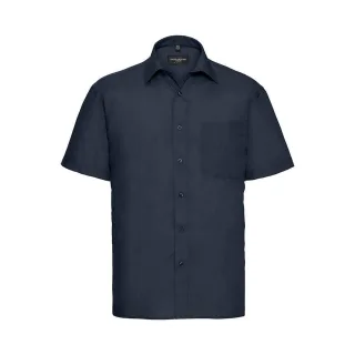 Russell Collection - Formelles Hemd Pflegeleicht für Herren kurzärmlig (Dunkelblau)
