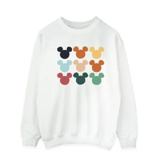 Disney - "Mickey Mouse Heads Square" Sweatshirt für Herren (Weiß)