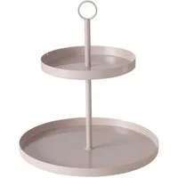 BOLTZE GRUPPE GmbH Dekoetagere Etagere Samina 2 Ebenen Eisen H 33cm Ø 30cm beige