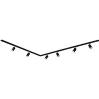 Briloner Leuchten Schienensystem-Sets RAIL, ohne Leuchtmittel, Schienensystem Rail 3 m Schwarz max. 9W Decke Wohnzimmer Büro Küche