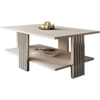Lookway Couchtisch SAPHIRA SILVER mit Ablage