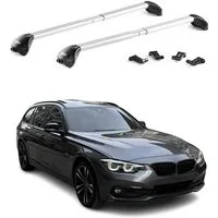 OMAC Dachträger für BMW 3er Touring F31 2012-2019 Aluminium Silber 2 tlg ABE (2-St), Wasserbeständig,Abnehmbar,Multifunktional,Leichtgewichtig