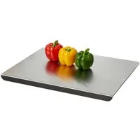 Youyijia Schneidebrett Edelstahl Schneidebrett 30x40 cm doppelseitig mit Kante Küchenbrett