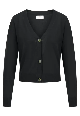 FYNCH-HATTON - Linen Cardigan black - Gr. - M