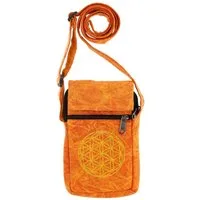 KUNST UND MAGIE Schultertasche Handytasche Brustbeutel Hippie Crossbody Bag Hand Tasche Passportbag