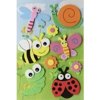 Glorex Moosgummi Glorex Moosgummi 3 D Gartentiere 7,5 x 5 cm
