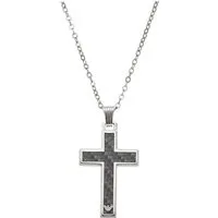 Emporio Armani Collier Emporio Armani Herren-Kette Edelstahl Kreuz