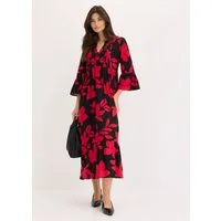 bonprix Maxikleid für modischen Auftritt, aus Viskose, A-Linie, 3/4-Ärmel