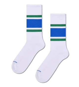 happy socks - Simple Stripe Sneaker Sock Weiß - Gr. - 43.5