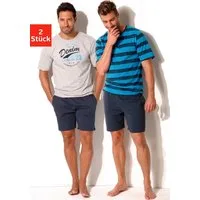 H.I.S Pyjama (Packung, 4 tlg., 2 Stück) Schlafanzug mit unterschiedlichem Design