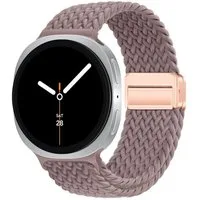 Wigento Smartwatch-Armband Für Samsung Galaxy Watch 8 / 8 Classic Magnetisches Nylon Band Lila, Atmungsaktiv, verstellbar, magnetisch