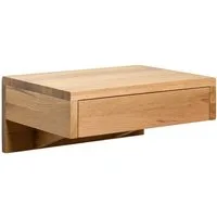 Woodek Design Nachttisch BO, kompakter Eichen-Nachttisch, grifflos, schwebend mit Schublade (H 18 x B 40 x T 30 cm, 1-St., funktionales Wandregal), hängende und moderne Nachttischkonsole