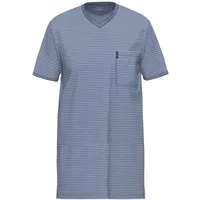 Ammann Pyjama Nachthemd 1/2 Arm Men / Nightwear (Stück, 1 tlg) Nachthemd, Gestreift, Pflegeleicht, Single-Jersey