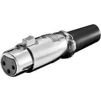 Mikrofonkupplung, 3Pin schwarz, 1 Stück