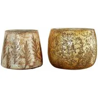 Mirabeau Windlicht Windlicht 2er Set Hivalen gold (2er Set, 2er Set)