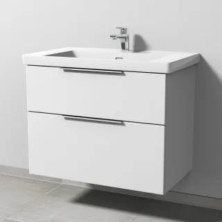 Sanipa 3way Waschtischunterbau zu Villeroy & Boch Subway 3.0 Waschtisch mit 2 Auszügen, Weiß-Soft UM84843